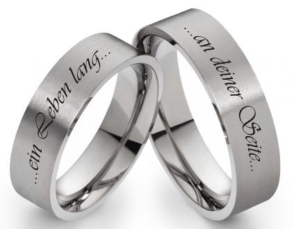 Titanringe T061 mit Außengravur