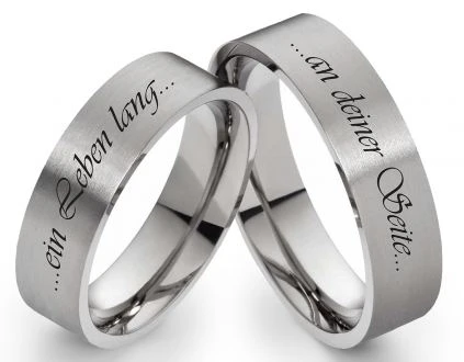 Titanringe T061 mit Außengravur