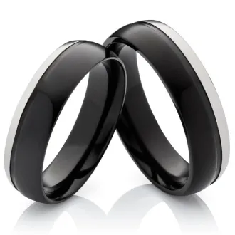 Titanringe T030 ohne Stein mit Gravur