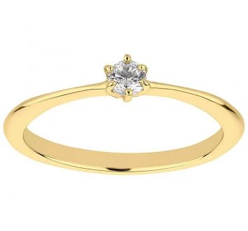 Verlobungsring Damenring AB3436 mit Goldfarbiger Beschichtung