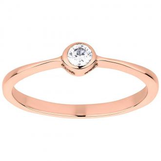Verlobungsring Damenring CAB3464 mit Rosefarbiger Beschichtung