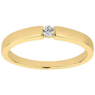 Verlobungsring Damenring CAB3456 mit Goldfarbiger Beschichtung