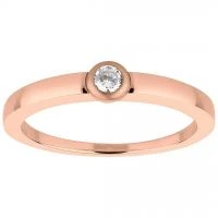 Verlobungsring Damenring AB3450 mit Rosefarbiger Beschichtung