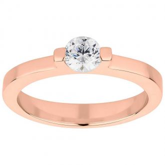 Verlobungsring Damenring CAB3444 mit Rosefarbiger Beschichtung