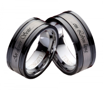 Wolframringe W130 mit Außengravur ohne Stein