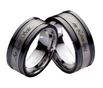 Wolframringe W130 mit Außengravur ohne Stein