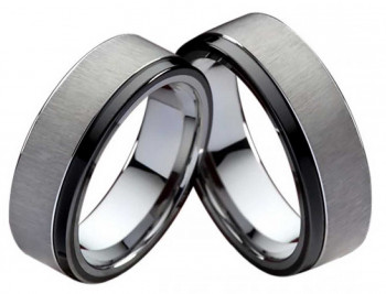 Partnerringe Wolframringe PW105 ohne Stein