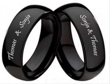 Partnerringe Wolframringe PW108 Beschichtung