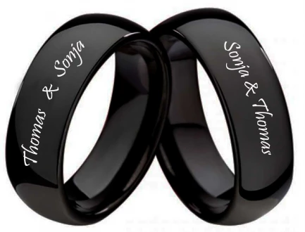 Wolframringe W108 Beschichtung schwarz