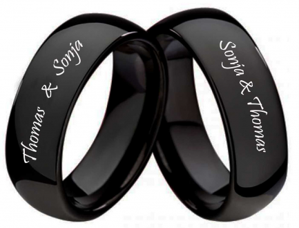 Partnerringe Wolframringe PW108 Beschichtung