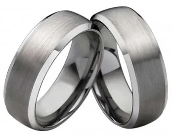 Schlichte und elegante Ringe aus Wolfram W111 ohne Stein mit gratis Gravur