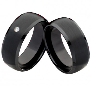 Wolframringe W152 mit Zirkonia oder Diamant