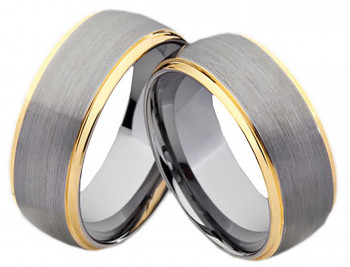 Wolframringe W135 ohne Stein in 8mm breite