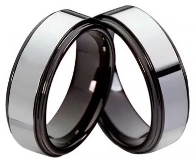 Wolframring W140 ohne Stein mit Gravur