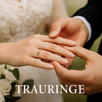 Trauring wir an den Finger gesteckt