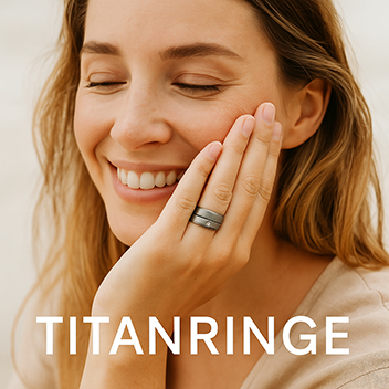 Titanringe am Finger